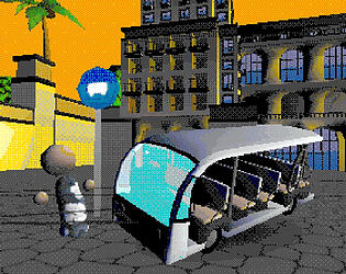 Passenger and bus