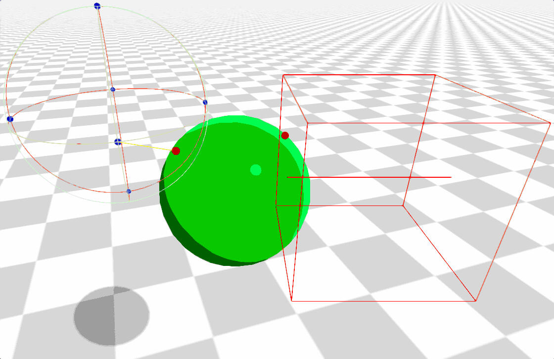 Multiple HitBodies(red) detecting a Hurtbody (green)